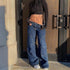 Fashion Women's Wide Leg Jeans Low Waisted Cargo Pants